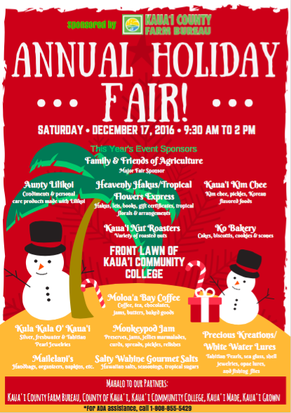 2016 Annual Holiday Fair at Kaua'i Community College