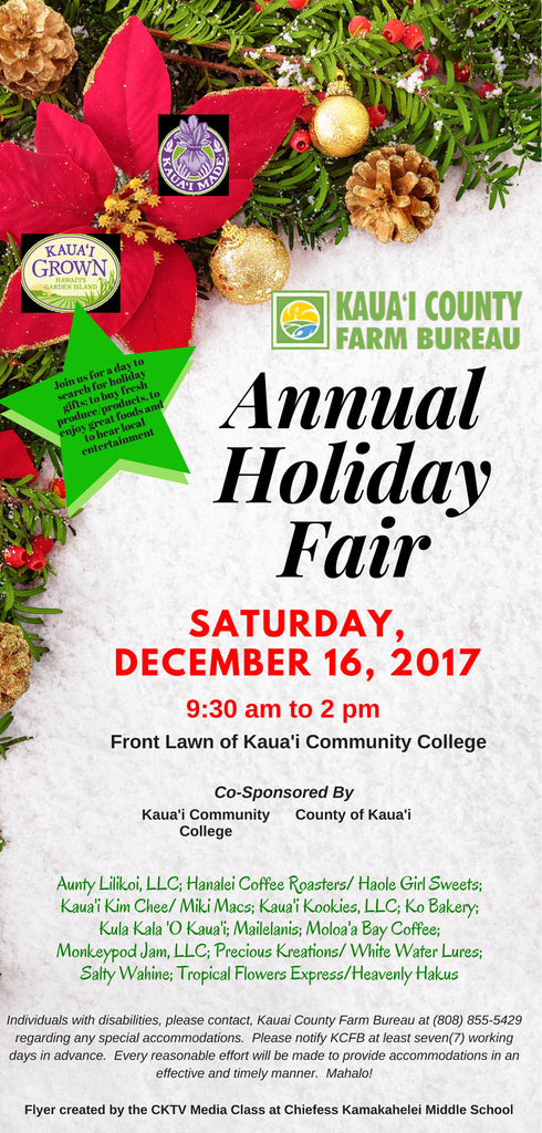 2017 Annual Holiday Fair at Kaua'i Community College